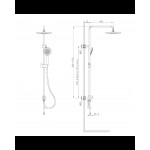 Virštinkinė termostatinė dušo sistema Hansgrohe Ecostat Orion
